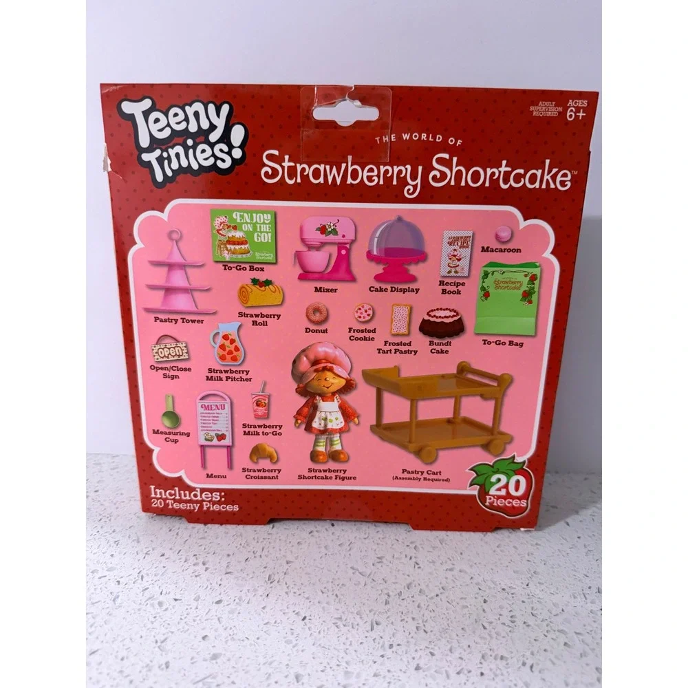 Strawberry Shortcake Teeny Tinies Pastry Cafe Playset 20 Pieces New 9205052